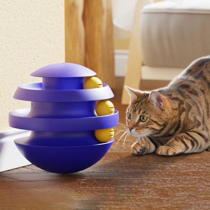 The Ultimate Cat Play Experience with the 3 Layers Cat Tower Turntable Toys
